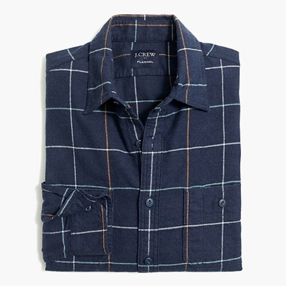Windowpane slim flannel shirt

Item AC554